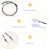 2 Set Binaural Grey Silicone Hearing Aid Anti-Lost Rope Tangle-Free