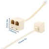 KEWAYO 2PCS Telephone Splitter, RJ11 Male to Female Two Way