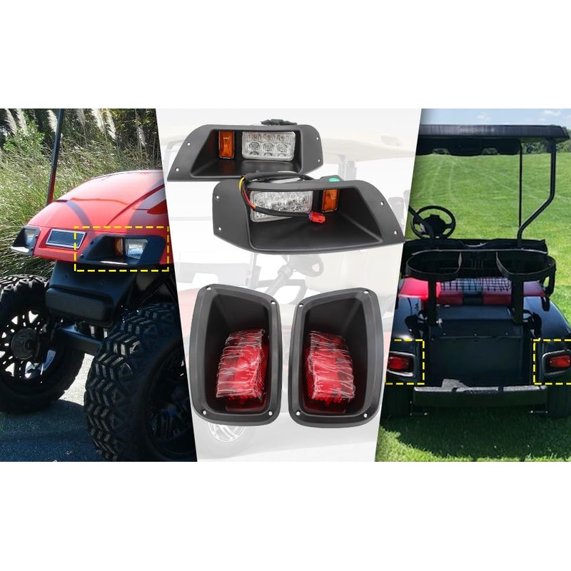 COOL STAR LED Headlight Tail Light Kit Compatible with EZGO