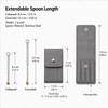 4 Pcs Retractable Mini Scoop Spoons,Tiny Capacity Spoons with Storage
