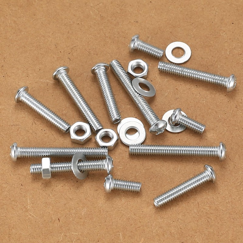 WUJIAQIU M4 Screws Set, 840 Pieces Rounded Head Screws Nuts