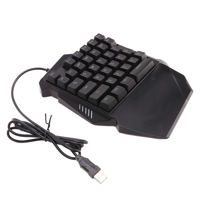 One Handed Keyboard Mouse Set Wired 35 Keys RGB Backlight