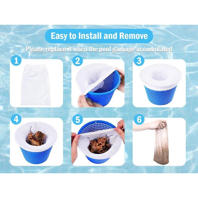 Hitopin Pack of 30 Pool Skimmer Socks, Skimmer Basket Net,