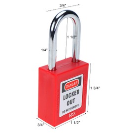 RealPlus Lockout Tagout Locks, 2pcs Keyed Alike Safety Lock, 2 Keys Per Lock, Loto Locks for Lock Out Tag Out Station