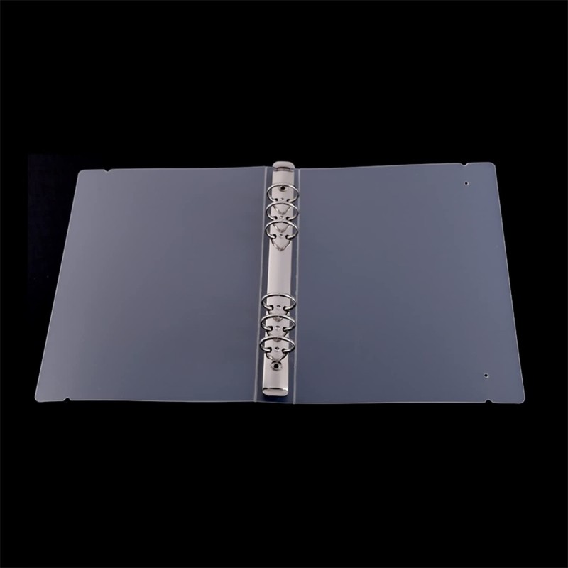 OTCRAFT 3PCS A5 6 Ring Binder Cover Clean Transparent Soft