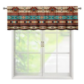 ZFRXIGN Southwestern Valances for Windows Treatments Covering Kitchen Window Valance Short Window Curtain Bathroom Decorate Patio Valances Living Room Window Drapes 54x18 Inch Native American Style