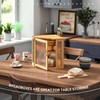 STDDRE Corner Bread Box Kitchen Countertop Extra Large Capacity Farmhouse