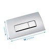 ALLIZ Square Chrome Pneumatic Toilet Concealed Cistern Large Flush Plate