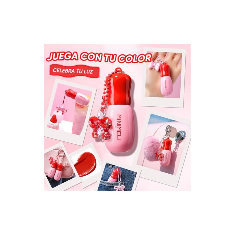 Lip Tint con Cadena, Tinta para labios, Acabado Mate, 24H