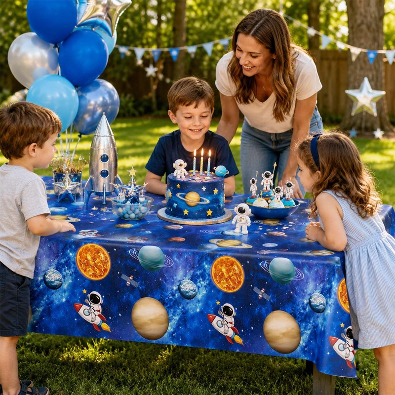 Heboland Astronaut Space Party Tablecloth, 137x274cm, 2 Pack