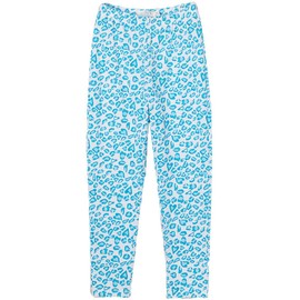 ToBeInStyle Leggings de algodón de moda para niña en varios estilos, Estampado en forma de corazón, color azul, 6X