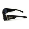 LOCS Hardcore Shades Sunglasses, Black Frame with Dark Lenses, Polycarbonate