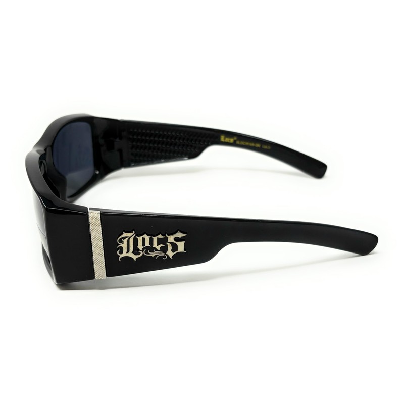 LOCS Hardcore Shades Sunglasses, Black Frame with Dark Lenses, Polycarbonate