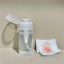 Transparent Nail Dispenser Pump Empty Bottle 100ml Remover Pump Toner Nail Dispenser 4ea