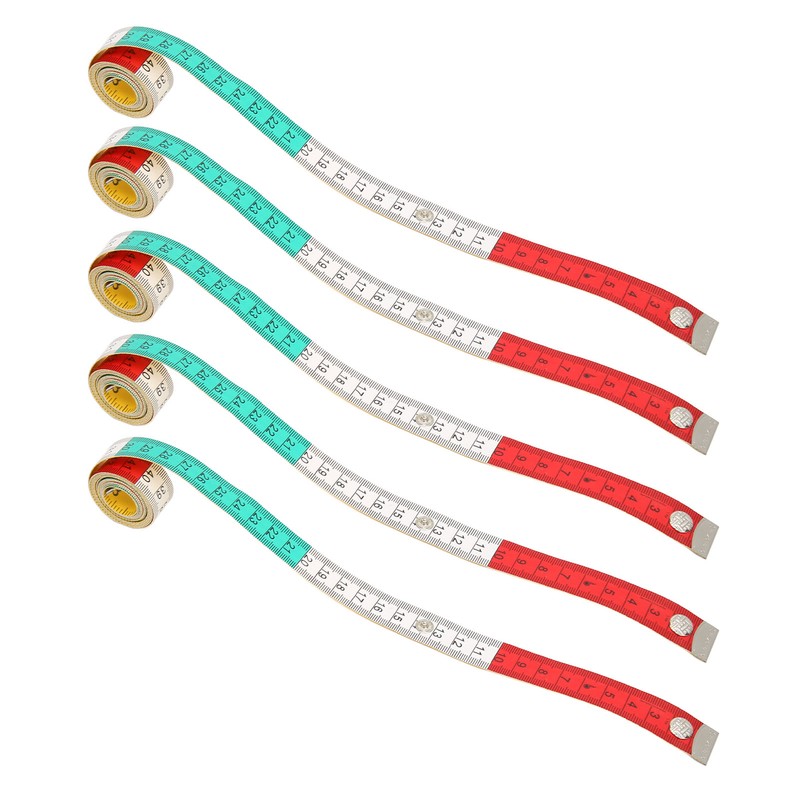 10pcs Soft Measuring Tape 60Inch 150cm Double Sided Colorful Clear