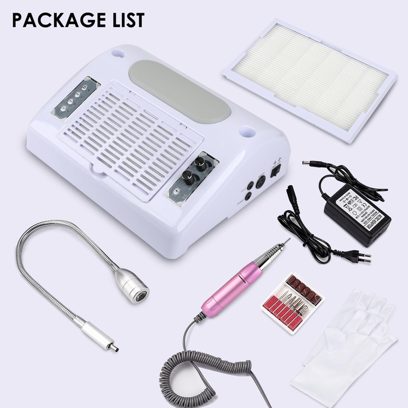 Nail Dust Collector Vacuum Multifunction Nail Art Machine includes 40W