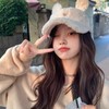 Qzkouma GAQ-0175 Women's Boa Cap, Autumn and Winter, Lambswool Hat,