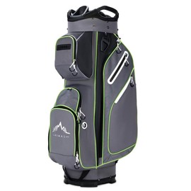 14 Way Golf Cart Bag Featuring Full-Length Divider Top and Multiple Pockets, Golf Bag for Men with Handles and Rain Cover - Color: Grey