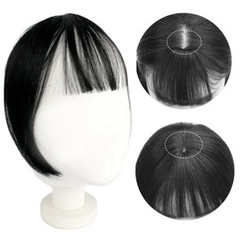 Top of head wig hairpiece extensions (WFJ0MOA) / 정수리 부분 가발 헤어피스 붙임머리 (WFJ0MOA)