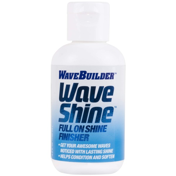 WaveBuilder Wave Shine | Full On Shine Finisher Helps Condition and Soften Hair, 4 fl oz