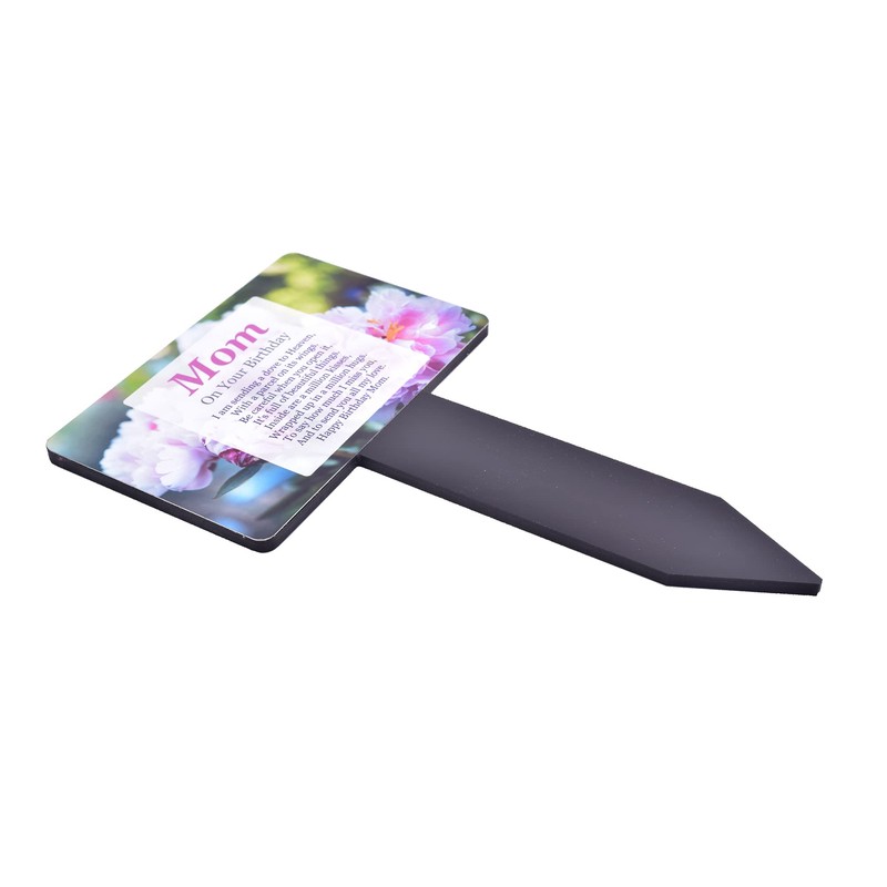 'Mom On Your Birthday' Memorial - Sublimated Aluminium Memorial Plaque,