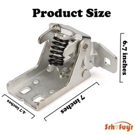 Srhvfuyr Upper Door Hinge Silver Steel Left Side Replacement for 1994-2002 Ram 1500 2500 3500 55075957AC 55075956AC