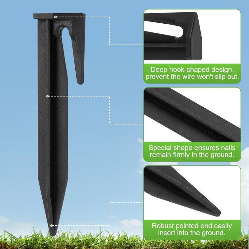 OFFCUP Ground Spikes for Robotic Lawnmower, 150pcs Ground Anchor, Universal