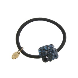 VINGTAINE H7359-BL- Rhinestone Bijou Square Hair Elastic Casual Hair Accessory