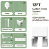 MaKefeile Curtain Tracks Ceiling Wall Mounted Heavy-Duty Curtains Rails Room