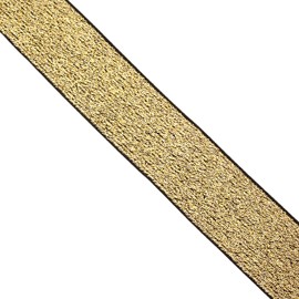 Shelver Metallic Gold Elastic for Sewing, 30mm, 5 metre