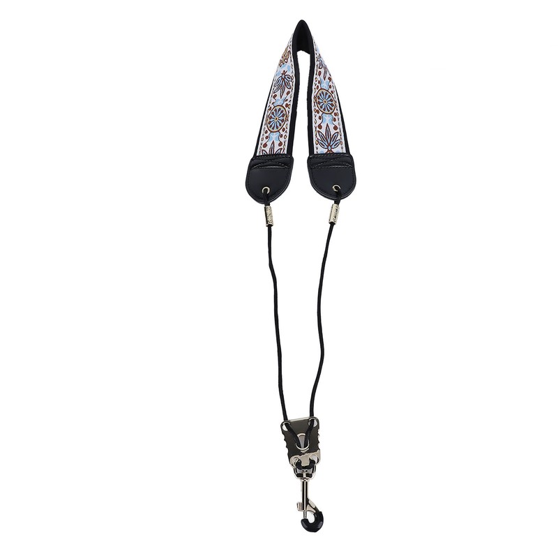 Embroidery Saxophone Neck Strap for Alto Tenor Sax Adjustable Instrument
