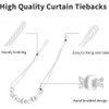 BEL AVENIR Crystal Curtain Tiebacks, Beaded Handmade Curtain with 2