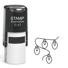 stampexpression - Christmas Lights Self Inking Rubber Stamp - Black Ink (A-63145)