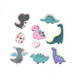 Buer Homie Dinosaur Applique Patches Set, 9 Pieces for Clothing, Crafts, Home Decor