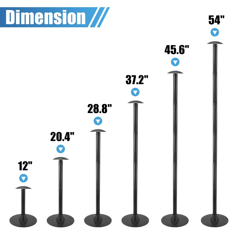 X AUTOHAUX Boat Cover Support Pole Adjustable Height from 12"