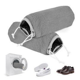 Pack of 2 Shoe Wash Bags, Washing Machine, Shoe Bag, Laundry Bag, Laundry Net for Shoes, Reusable Laundry Bag, Shoes, Mesh Shoes for Trainers, All Shoe Types and Sizes (Grey)