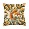 Fancy Goldfish Art Oranda Goldfish Crystals Throw Pillow