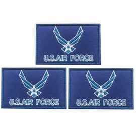 3Pack USA Air Force Wings Flag Patch US Air Force Wings Flags patchs USA Air Force Wings Tactical Flag Embroidery Patch with, for Hats, Tactical Bags, Jackets, Clothes Patch Team Military Patch
