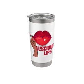 Luscious Lips Red Lip Gloss Plumping Lipstick Glossy Makeup Stainless Steel Insulated Tumbler