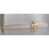 Lilies NM1062 Tie Clip Bicolour Shiny Approx. 6.6 cm Including
