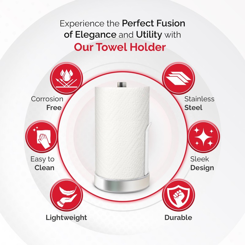 Casa & Casa Pacific Kitchen Towel Holder, Free Standing Paper