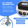 Ouitble 5pcs EC11 360 Degree Digital Potentiometer 5 Pin Rotary
