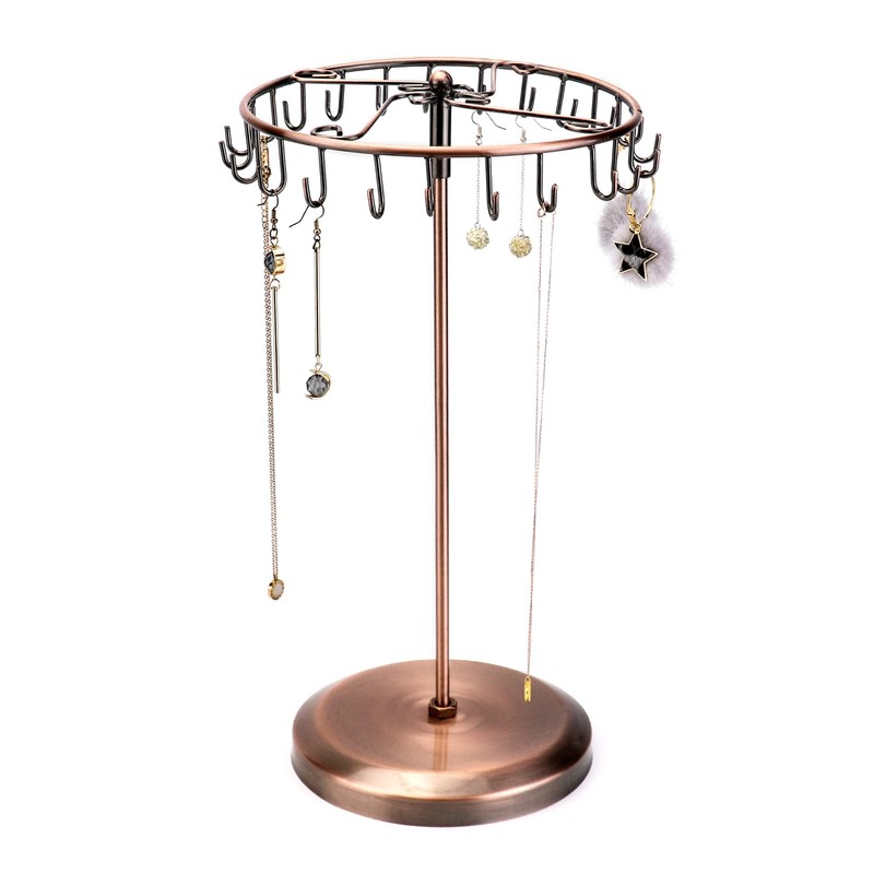 QWORK® Spinning Jewelry Tree Display Stand, Jewelry Organizer with 23