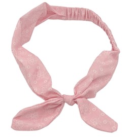 HAARallerliebst Headband with Bow (50 cm, Floral Pattern with Bow, Pink) with Storage Box
