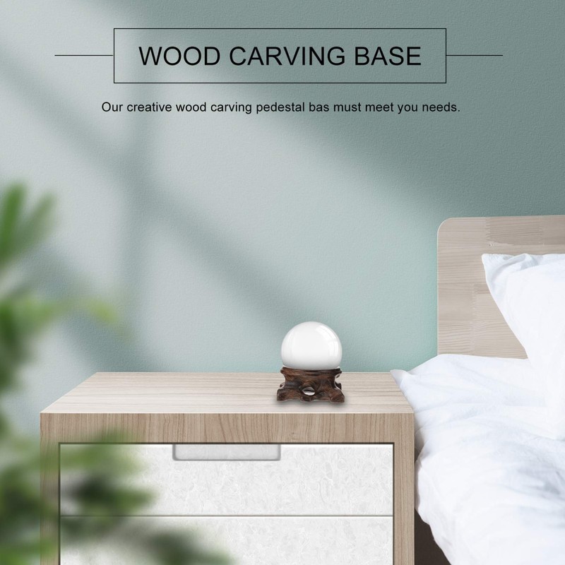 DOITOOL Wooden Stand for Crystal Sphere Quartz Ball Holders Wood