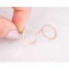 Tooliks - Minimalist Rose Gold Open Circle Stud Earrings -