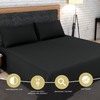 HOME ACE Black Flat Sheet King Size 254CM x 274CM,