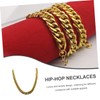 2pcs Imitation Gold Necklace Costume Gold Chain Faux Gold Chain