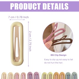 YOBEYI French Hair Barrettes, 12 Pcs Big Snap Matte Finish Hair Clips for Styling Accessories - Macaron Color, Hold Thick Hair Perfectly in Place, Decorative Hair Clips for Women Girls