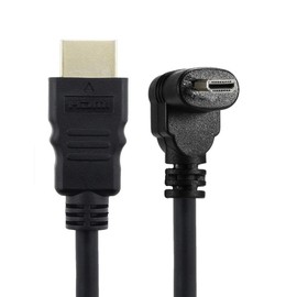 Up & Down - Cable HDMI a HDMI macho HDTV en ángulo de 90 grados para teléfono celular y tablet y cámara, Down angled